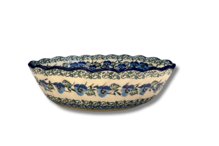 A89 Bunzlau Ovale schaal, 22 X 14,5 cm 2273X